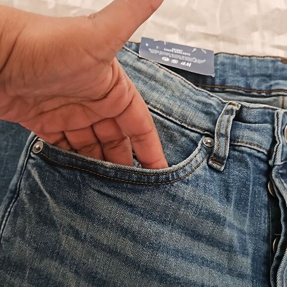 H&M Men Skinny Jeans 30 Light Blue Washed - Picture 15 of 16